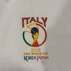 Vintage 2002 World Cup Japan Korea Italy TShirt, Men’s XL, White